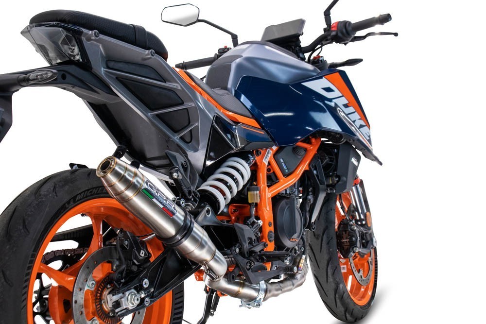 Scarico GPR compatibile con Ktm Duke 390 2024-2025, Deeptone Inox, Scarico omologato, silenziatore con db killer estraibile e raccordo specifico - immagine 8