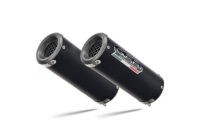 Scarico GPR compatibile con  Ducati Monster 1100 2009-2010, M3 Black Titanium, Coppia di terminali di scarico omologati, forniti con db killer removibile, catalizzatori e raccordi specifici