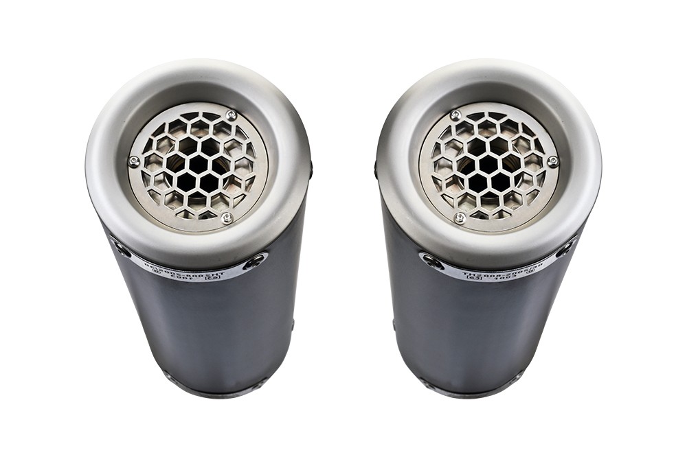 Scarico GPR compatibile con Ducati Monster 1100 2009-2010, M3 Black Titanium, Coppia di terminali di scarico omologati, forniti con db killer removibile, catalizzatori e raccordi specifici - immagine 3