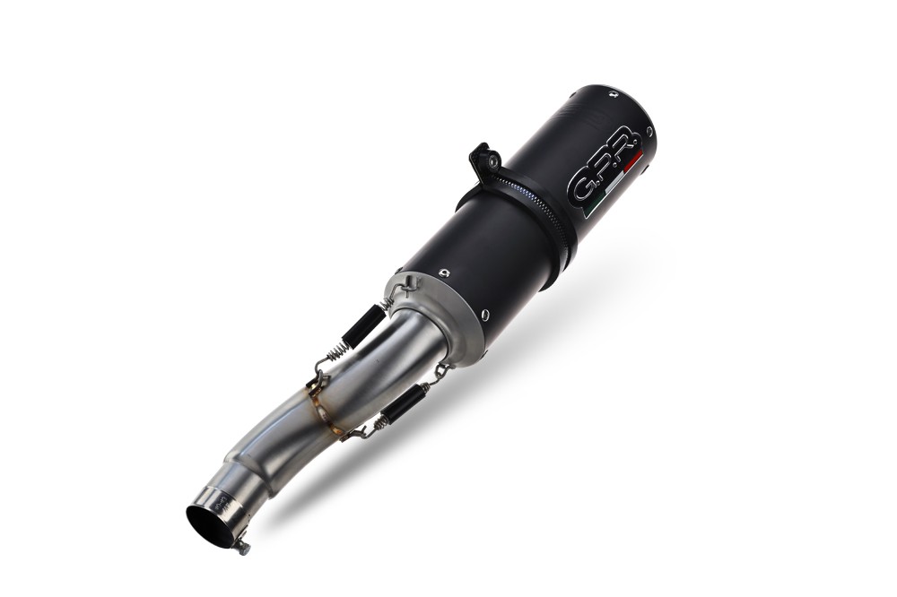 Scarico GPR compatibile con Ducati Monster 1100 2009-2010, M3 Black Titanium, Coppia di terminali di scarico omologati, forniti con db killer removibile, catalizzatori e raccordi specifici - immagine 5