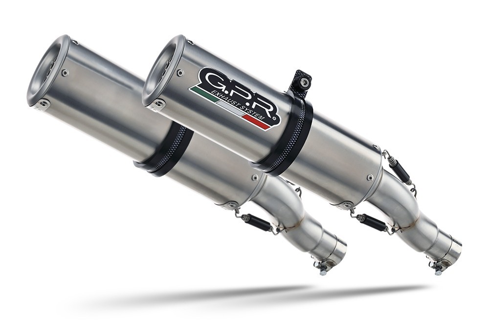 Scarico GPR compatibile con Honda Cbf 1000 - ST 2006-2009, M3 Inox , Coppia di terminali di scarico omologati, forniti con db killer removibili e raccordi specifici - immagine 2
