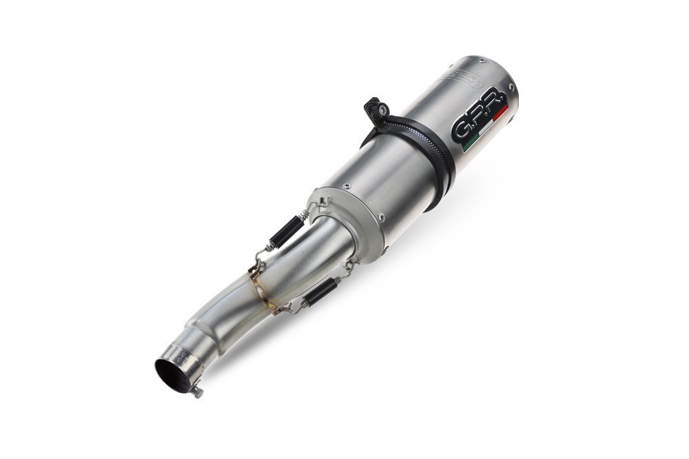 Scarico GPR compatibile con Ducati Monster 1100 2009-2010, M3 Titanium Natural, Coppia di terminali di scarico omologati, forniti con db killer removibile, catalizzatori e raccordi specifici - immagine 6