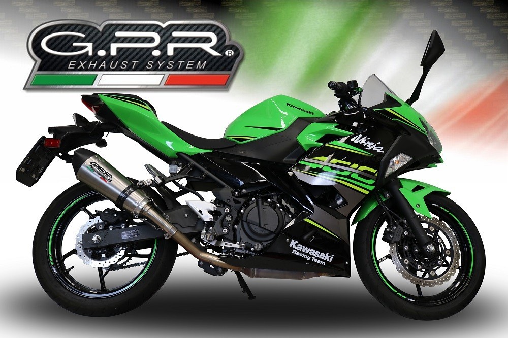 Scarico GPR compatibile con Kawasaki Z 500 2023-2025, New Grand Prix Evo Titanium, Scarico omologato, silenziatore con db killer estraibile e raccordo specifico - immagine 4