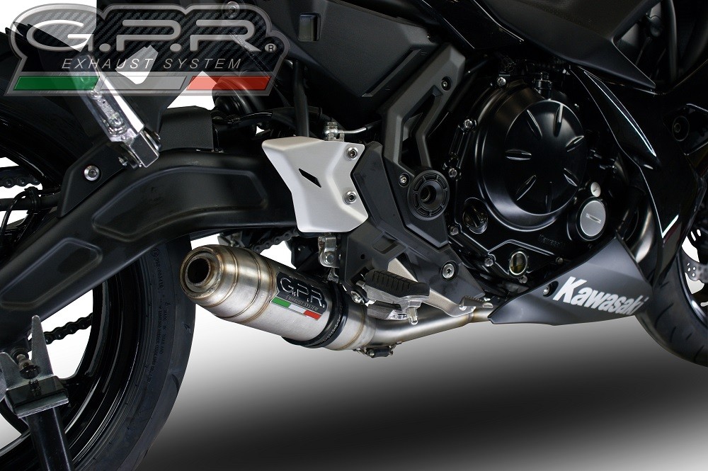 Scarico GPR compatibile con Kawasaki Ninja 650 2017-2020, Deeptone Inox, Scarico completo racing, fornito con db killer estraibile e collettore, non conforme per uso stradale - immagine 7