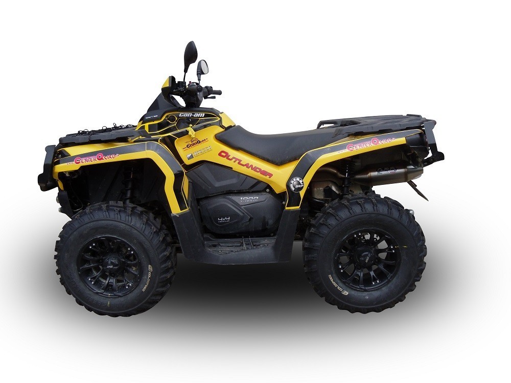 Scarico GPR compatibile con Can Am Outlander 650 XT 2013-2023, Deeptone Atv, Scarico omologato, silenziatore con db killer estraibile e raccordo specifico - immagine 5