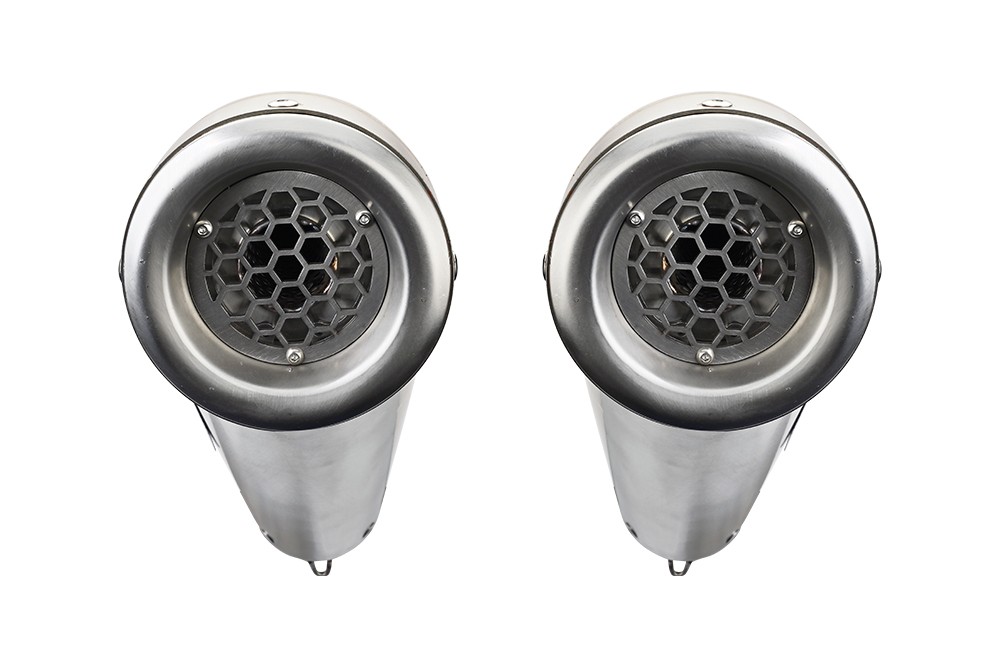 Scarico GPR compatibile con Ducati Streetfighter 1100 2009-2012, Powercone Evo, Coppia di terminali di scarico omologati, forniti con db killer removibili e raccordi specifici - immagine 5