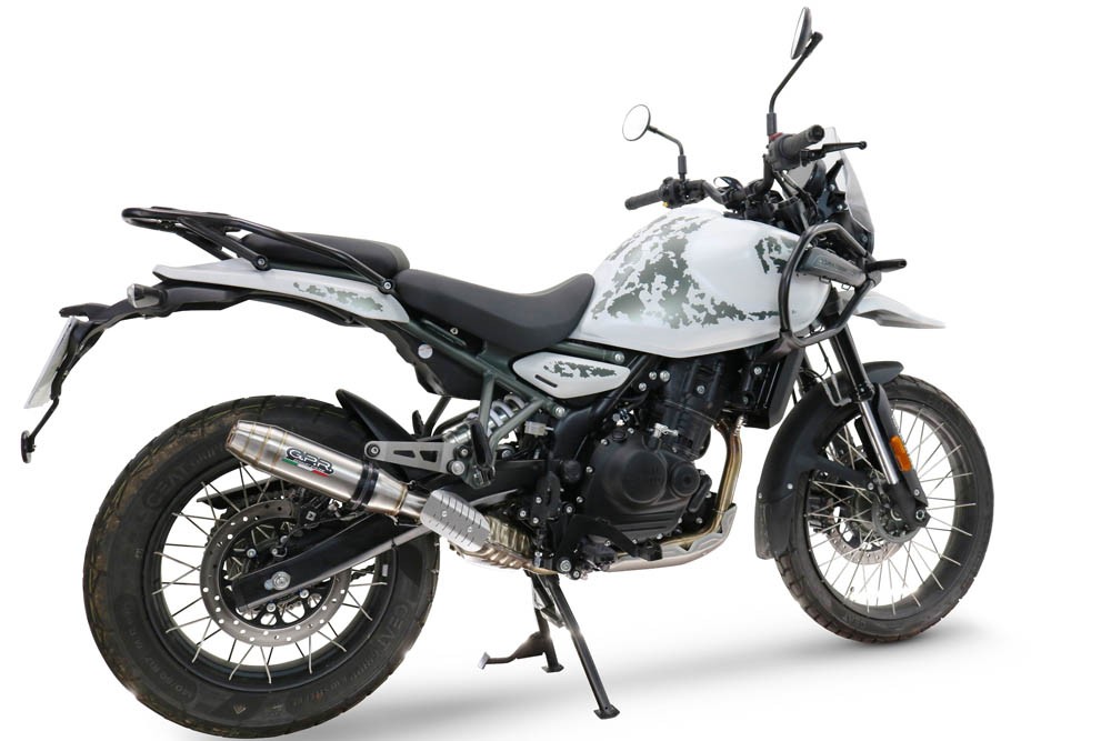 Scarico GPR compatibile con Royal Enfield Guerrilla 450 2024-2025, Deeptone Inox, Scarico omologato, silenziatore con db killer estraibile e raccordo specifico - immagine 7