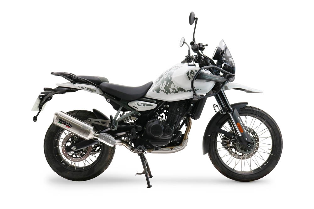 Scarico GPR compatibile con Royal Enfield Guerrilla 450 2024-2025, Satinox, Scarico omologato, silenziatore con db killer estraibile e raccordo specifico - immagine 6