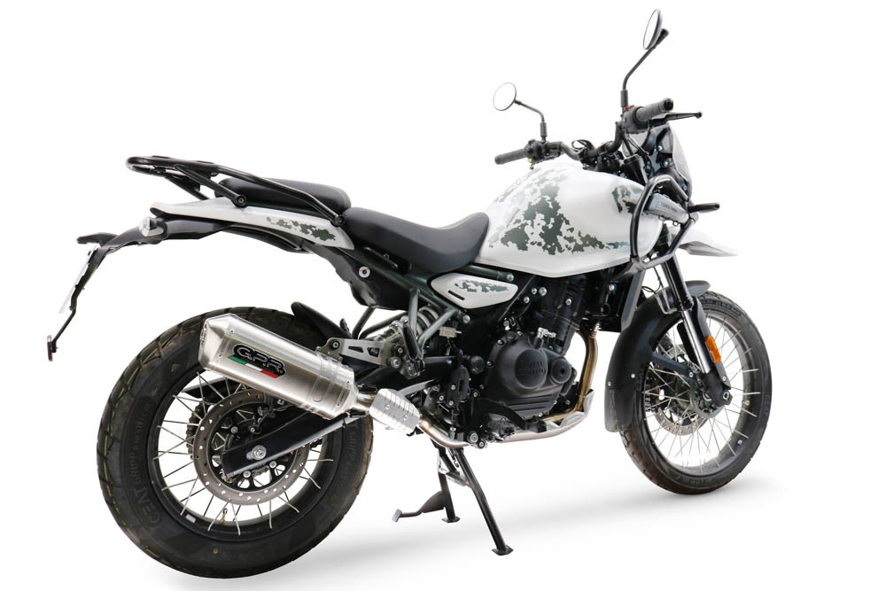 Scarico GPR compatibile con Royal Enfield Guerrilla 450 2024-2025, Satinox, Scarico omologato, silenziatore con db killer estraibile e raccordo specifico - immagine 7