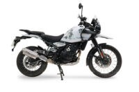 Scarico GPR compatibile con Royal Enfield Guerrilla 450 2024-2025, Dune Triovale Titanio, Scarico omologato, silenziatore con db killer estraibile e raccordo specifico