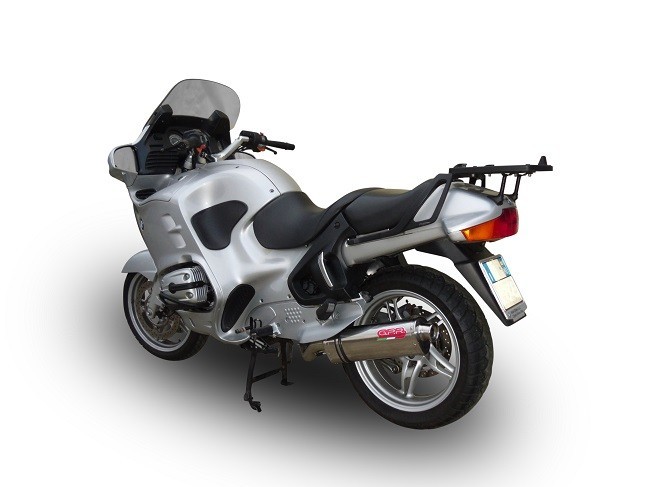Scarico GPR compatibile con Bmw R 1150 Rt 2000-2006, Trioval, Terminale di scarico omologato,fornito con db killer estraibile,catalizzatore e raccordo specifico - immagine 7