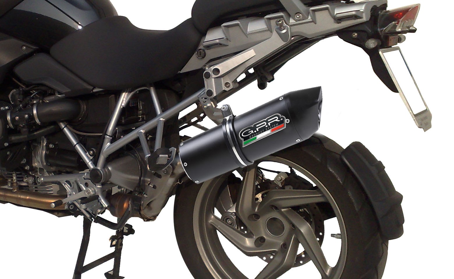 Scarico GPR compatibile con Bmw R 1200 Gs -Adventure 2010-2012, Furore Nero, Scarico completo omologato,fornito con db killer estraibile e collettore - immagine 8