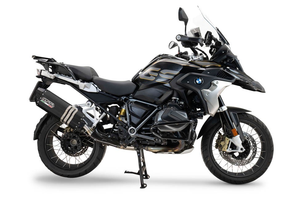 Scarico GPR compatibile con Bmw R 1250 Gs 2019-2020, Hyper Sonic Black Titanium, Scarico omologato, silenziatore con db killer estraibile e raccordo specifico - immagine 4