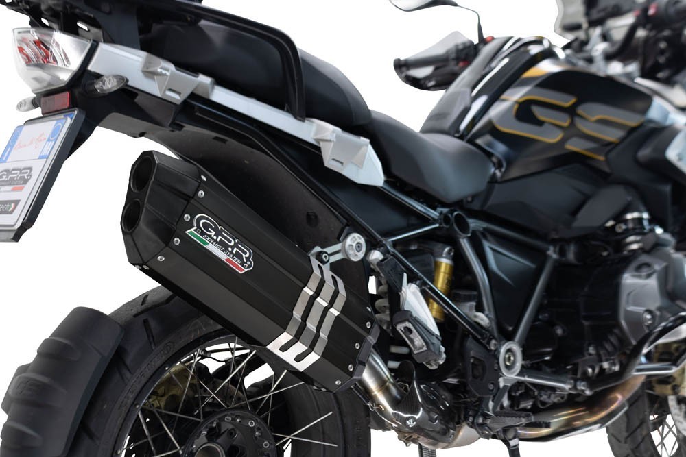 Scarico GPR compatibile con Bmw R 1250 Gs 2019-2020, Hyper Sonic Black Titanium, Scarico omologato, silenziatore con db killer estraibile e raccordo specifico - immagine 5
