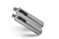 Scarico GPR compatibile con  Yamaha MT-01 2005-2011, Inox Tondo, Coppia di terminali di scarico omologati, forniti con db killer removibili e raccordi specifici