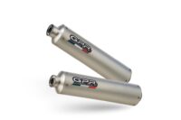 Scarico GPR compatibile con  Ducati Monster S2R  2004-2007, Titanium Tondo, Coppia di Terminali di scarico, impianto semi-completo, omologato, con db killer estraibile
