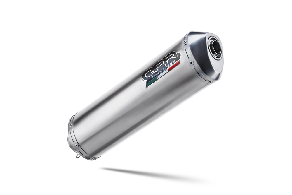Scarico GPR compatibile con Bmw F 650 Gs 2004-2013, Satinox , Scarico omologato, silenziatore con db killer estraibile e raccordo specifico