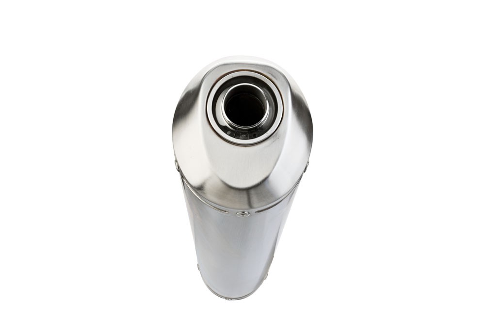 Scarico GPR compatibile con Suzuki Drz 400 SM 2005-2025, Satinox , Scarico omologato, silenziatore con db killer estraibile e raccordo specifico - immagine 4