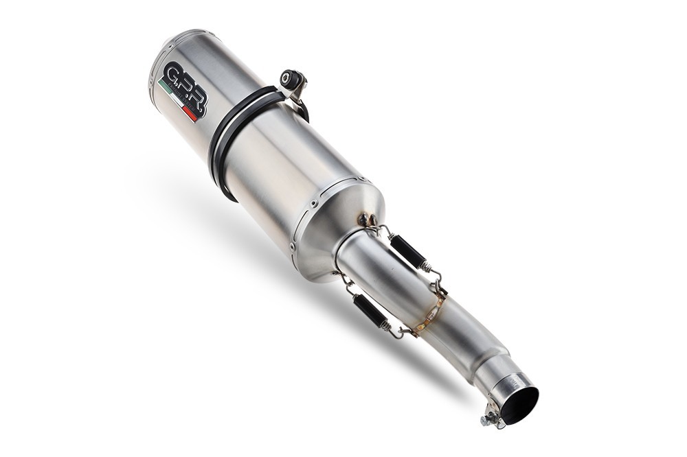 Scarico GPR compatibile con Suzuki Drz 400 SM 2005-2025, Satinox , Scarico omologato, silenziatore con db killer estraibile e raccordo specifico - immagine 5