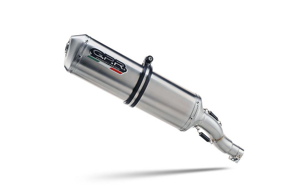 Scarico GPR compatibile con Suzuki Drz 400 SM 2005-2025, Satinox , Scarico omologato, silenziatore con db killer estraibile e raccordo specifico - immagine 2