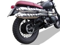 Alternative view of Scarico GPR compatibile con  Triumph Scrambler 900 2006-2014, Deeptone Inox, Coppia di terminali di scarico omologati, forniti con db killer removibili e raccordi specifici