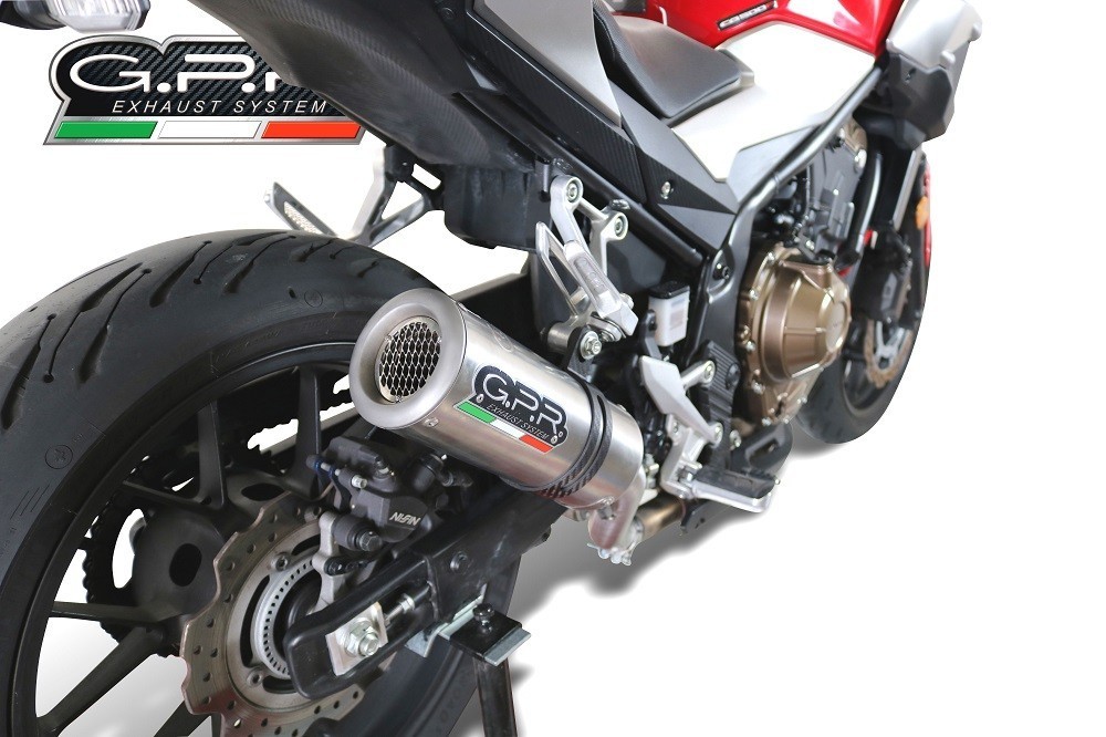 Scarico GPR compatibile con Honda NX500 2024-2025, M3 Inox , Scarico omologato, silenziatore con db killer estraibile e raccordo specifico - immagine 6