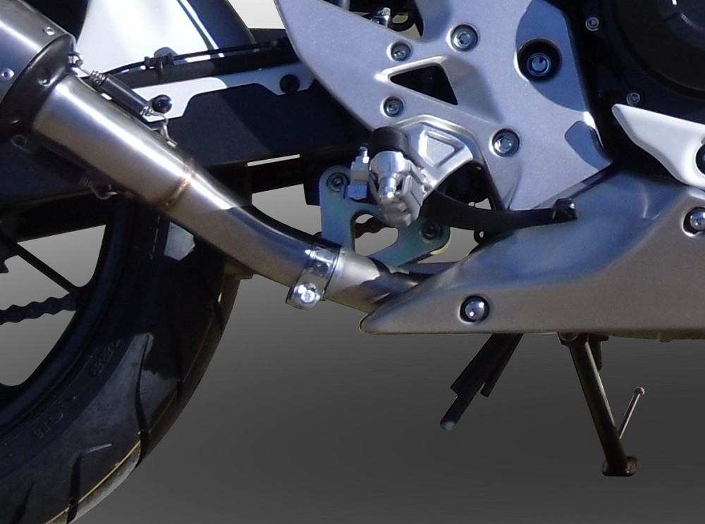 Scarico GPR compatibile con Honda Cb 400 F 2013-2015, Satinox , Scarico omologato, silenziatore con db killer estraibile e raccordo specifico - immagine 6