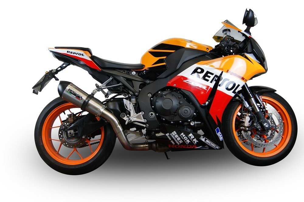 Scarico GPR compatibile con Honda Cbr 1000 Rr 2014-2016, New Grand Prix Evo Titanium, Scarico omologato, silenziatore con db killer estraibile e raccordo specifico - immagine 4