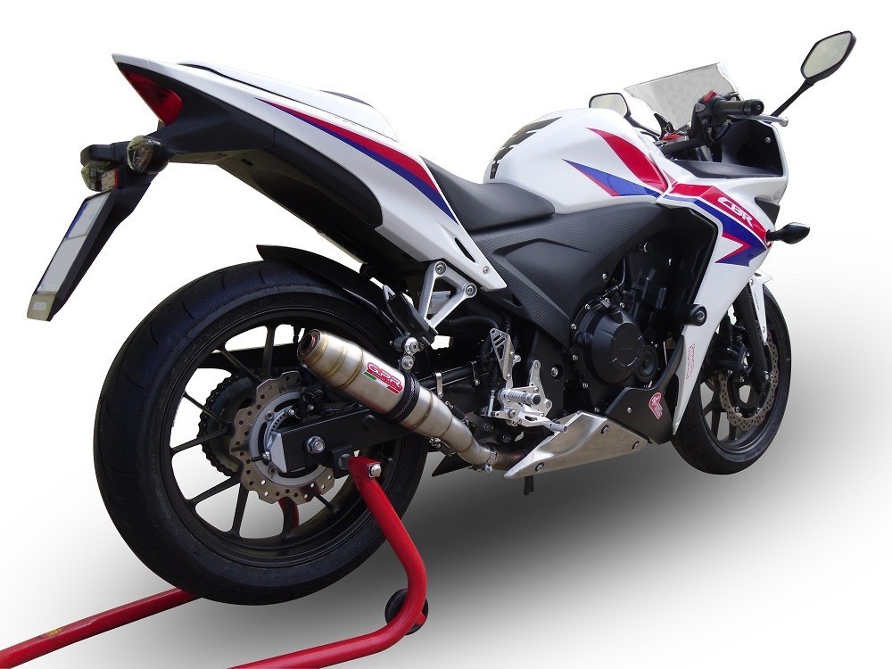 Scarico GPR compatibile con Honda Cbr 500 R 2022-2023, Deeptone Inox, Scarico omologato, silenziatore con db killer estraibile e raccordo specifico - immagine 7