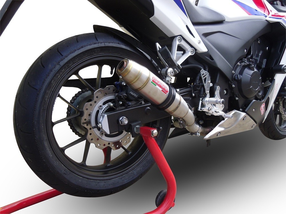 Scarico GPR compatibile con Honda Cbr 500 R 2022-2023, Deeptone Inox, Scarico omologato, silenziatore con db killer estraibile e raccordo specifico - immagine 8