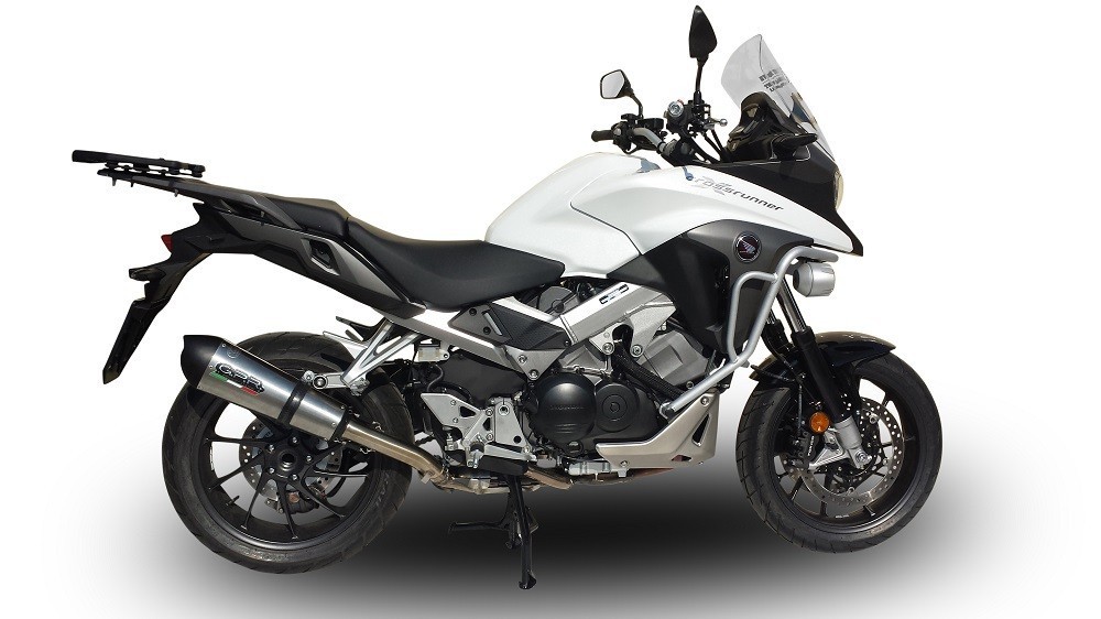 Scarico GPR compatibile con Honda Crossrunner 800 Vfr 800 X 2017-2020, New Grand Prix Evo Titanium, Scarico omologato, silenziatore con db killer estraibile e raccordo specifico - immagine 4