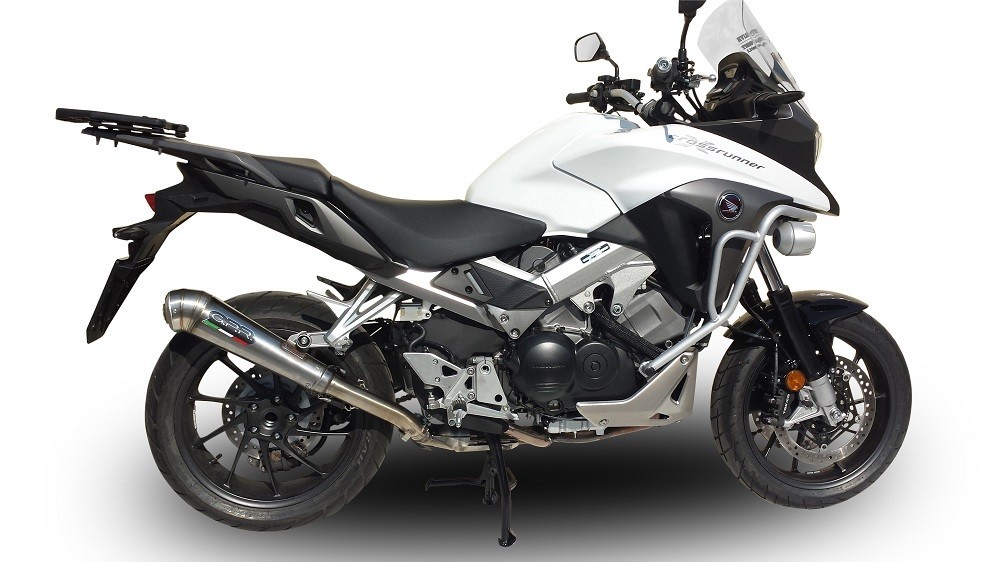 Scarico GPR compatibile con Honda Crossrunner 800 Vfr 800 X 2017-2020, Powercone Evo, Scarico omologato, silenziatore con db killer estraibile e raccordo specifico - immagine 7