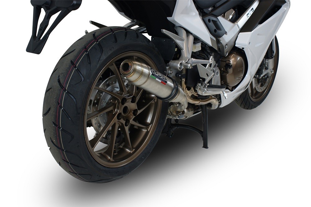 Scarico GPR compatibile con Honda Vfr 800 F 2014-2016, Deeptone Inox, Scarico omologato, silenziatore con db killer estraibile e raccordo specifico - immagine 8