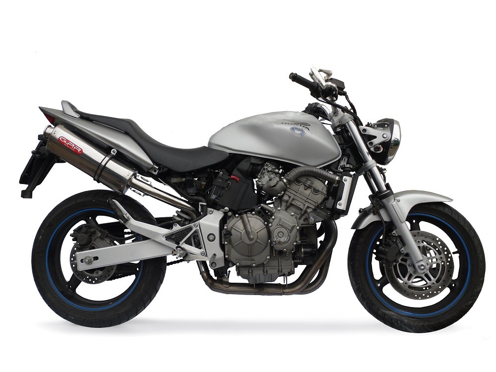 Scarico GPR compatibile con Honda Hornet Cb 600 F 2003-2006, Trioval, Scarico omologato, silenziatore con db killer estraibile e raccordo specifico - immagine 6