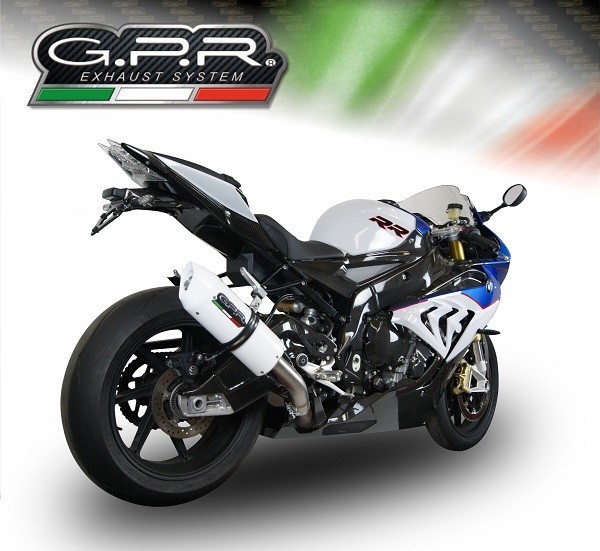 Scarico GPR compatibile con Bmw S 1000 RR -M 2015-2016, Albus Ceramic, Scarico omologato, silenziatore con db killer estraibile e raccordo specifico - immagine 7