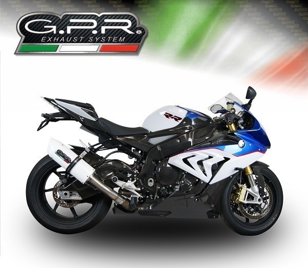 Scarico GPR compatibile con Bmw S 1000 RR -M 2015-2016, Albus Ceramic, Scarico omologato, silenziatore con db killer estraibile e raccordo specifico - immagine 6