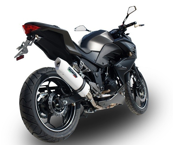 Scarico GPR compatibile con Kawasaki Z 300 2014-2017, Albus Ceramic, Scarico omologato, silenziatore con db killer estraibile e raccordo specifico - immagine 8