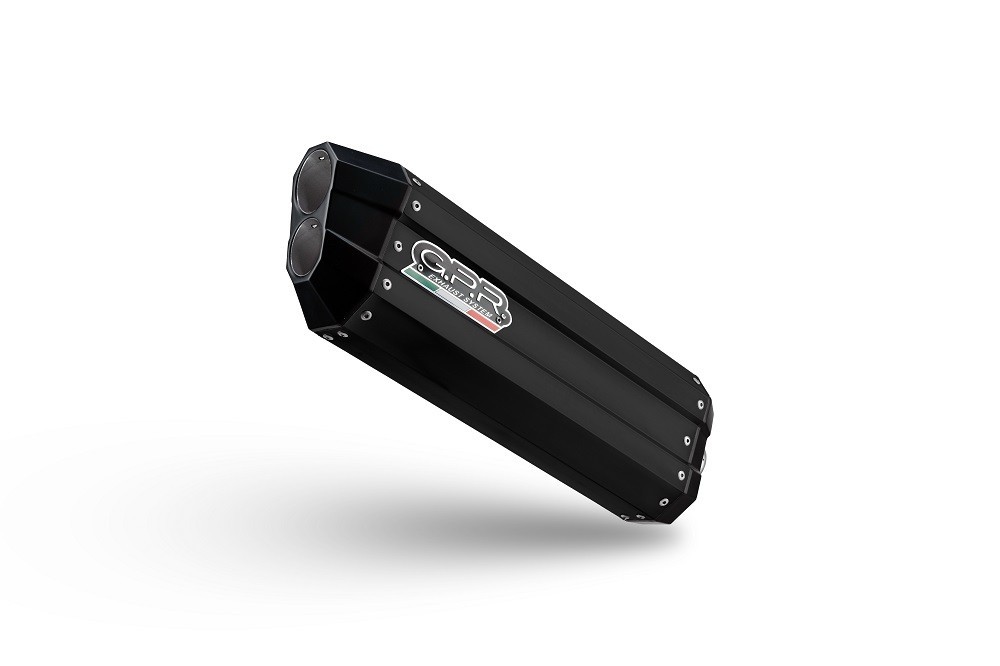 Scarico GPR compatibile con Bmw R 1250 R -Rs 2021-2024, Hyper Sonic Black Titanium, Scarico omologato, silenziatore con db killer estraibile e raccordo specifico