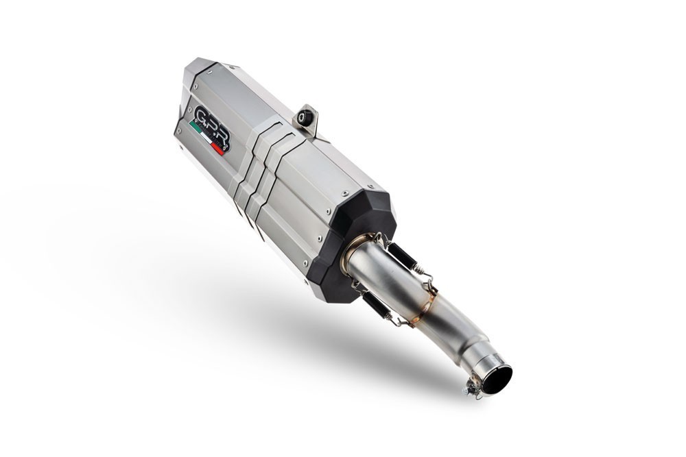 Scarico GPR compatibile con Bmw R 1300 GS 2024-2026, Hyper Sonic Titanium, Scarico omologato, silenziatore con db killer estraibile e raccordo specifico - immagine 3