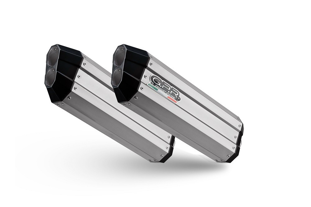 Scarico GPR compatibile con Bmw K 1600 Gt 2022-2024, Hyper Sonic Titanium, Scarico omologato, silenziatore con db killer estraibile e raccordo specifico