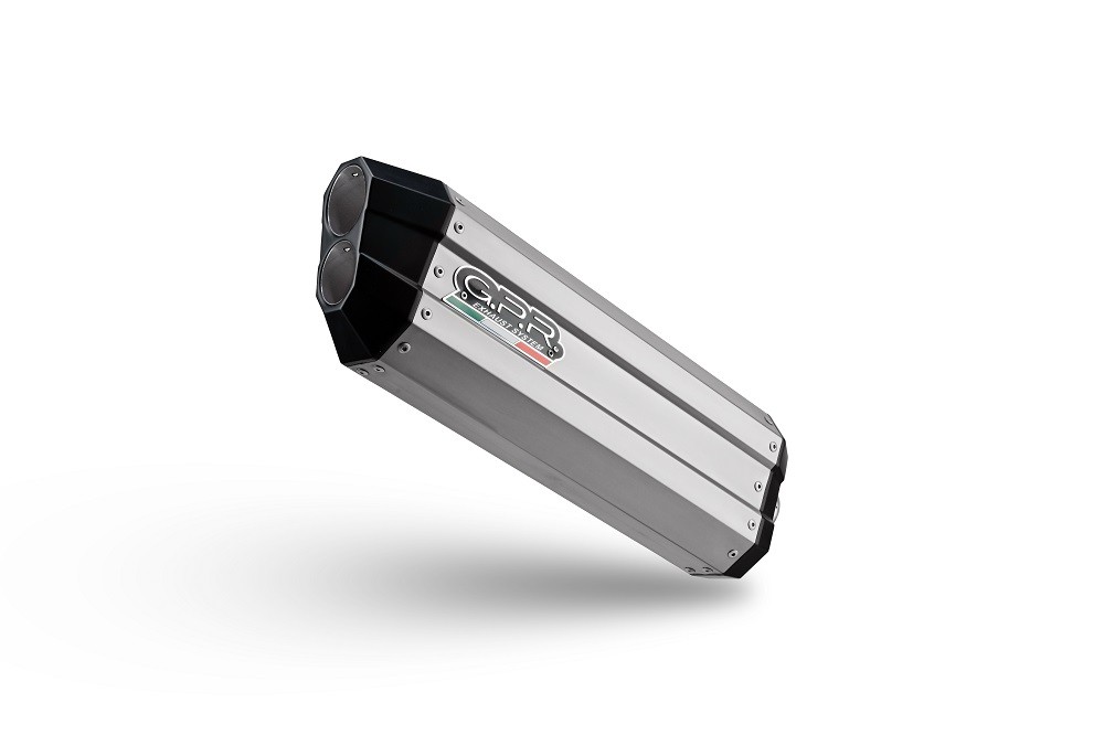 Scarico GPR compatibile con Honda Crf 1000 L Africa Twin 2015-2017, Hyper Sonic Titanium, Scarico omologato, silenziatore con db killer estraibile e raccordo specifico