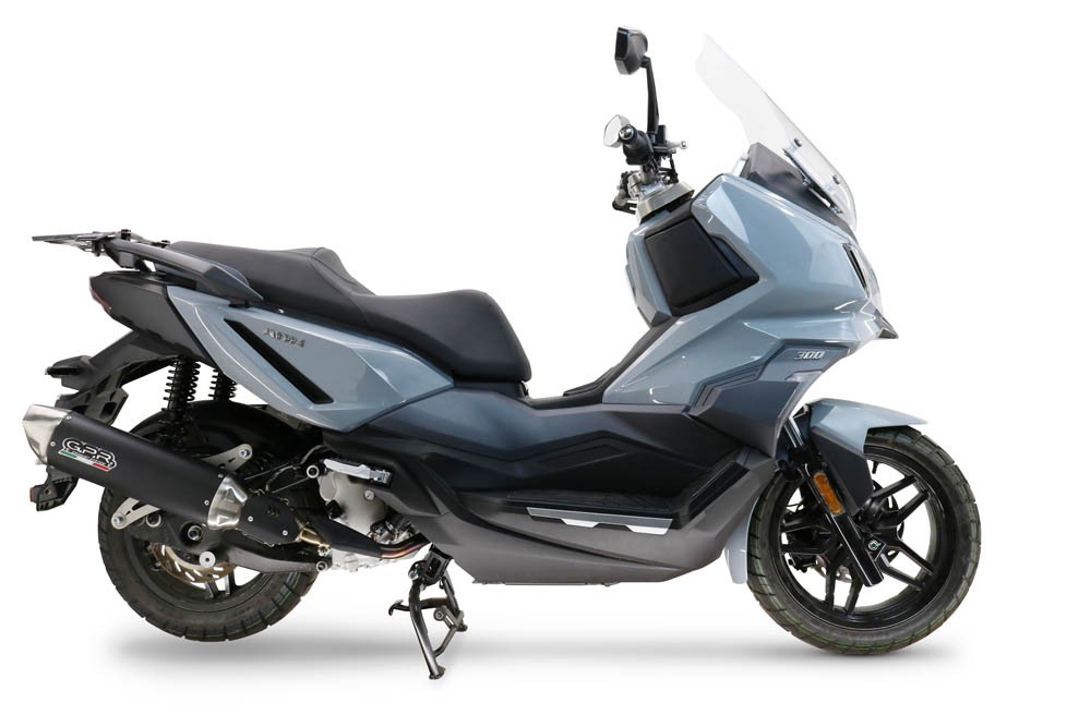 Scarico GPR compatibile con Sym ADX 300 2024-2026, Furore-X Scooter, Silenziatore omologato per il rumore,fornito con db killer,catalizzatore conforme alla revisione e raccordo