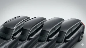 Confronto tra i principali tipi di tetto auto per barre portatutto: railing aperti, railing integrati, punti di fissaggio fissi e tetto liscio senza predisposizioni.