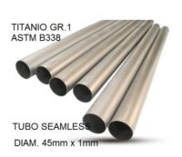 Scarico GPR compatibile con  Cafè Racer Cafè Racer 1-, Tubo titanio seamless D. 45mm X 1mm L.1000mm,