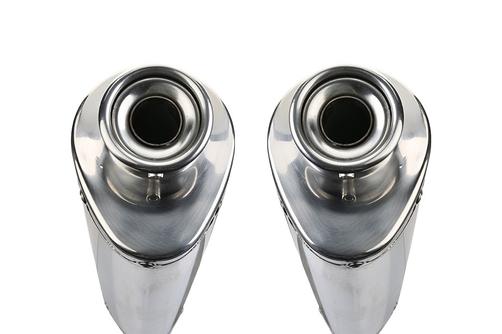 Scarico GPR compatibile con Honda Vfr 800 V-Tec 2002-2013, Trioval, Coppia di terminali di scarico omologati, forniti con db killer removibili e raccordi specifici - immagine 3