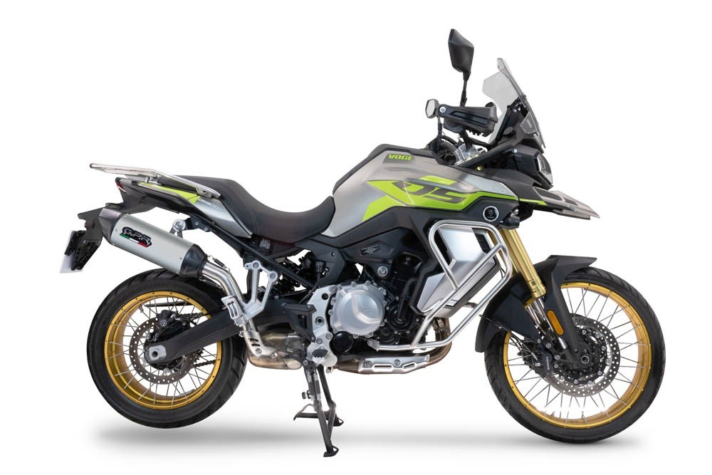 Scarico GPR compatibile con Voge DS 800 Rally 2025-2026, Furore-X Titanio, Scarico omologato, silenziatore con db killer estraibile e raccordo specifico