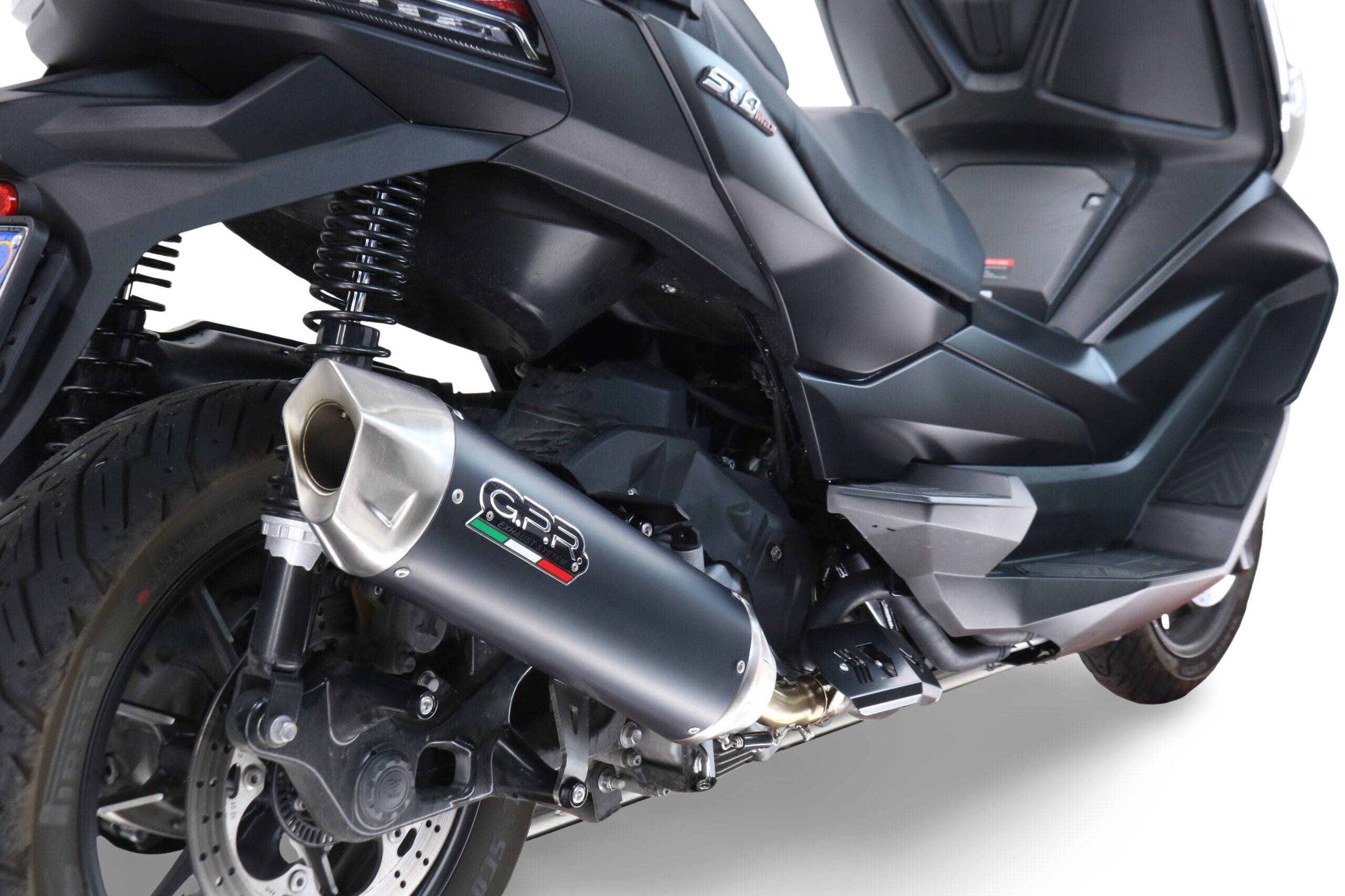 Scarico GPR compatibile con Voge SR4 Max 2022-2024, Furore-X Scooter, Silenziatore omologato,fornito con db killer,catalizzatore conforme alla revisione e raccordo - immagine 3