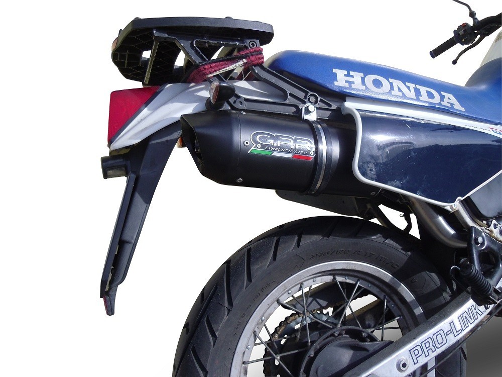 Scarico GPR compatibile con Honda Xl 600 Lm-Rm 1985-1989, Furore Nero, Scarico omologato, silenziatore con db killer estraibile e raccordo specifico - immagine 7