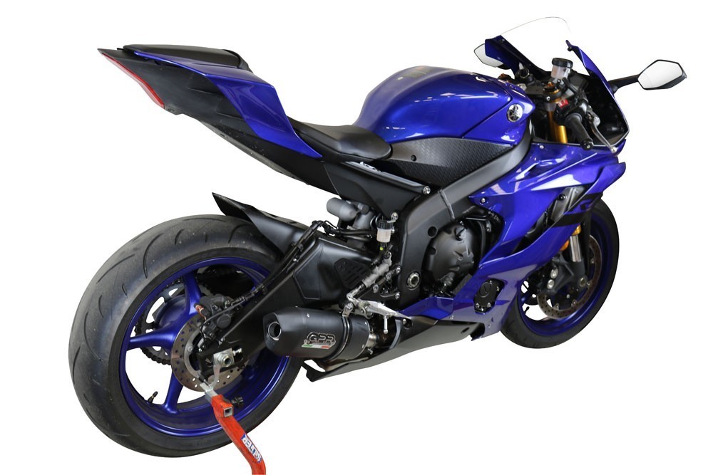 Scarico GPR compatibile con Yamaha Yzf R6 2017-2025, Furore Evo4 Nero, Scarico omologato, silenziatore con db killer estraibile e raccordo specifico - immagine 6