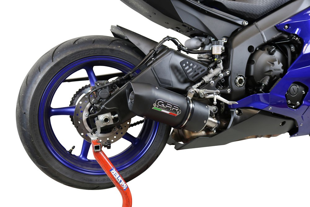 Scarico GPR compatibile con Yamaha Yzf R6 2017-2025, Furore Evo4 Nero, Scarico omologato, silenziatore con db killer estraibile e raccordo specifico - immagine 7